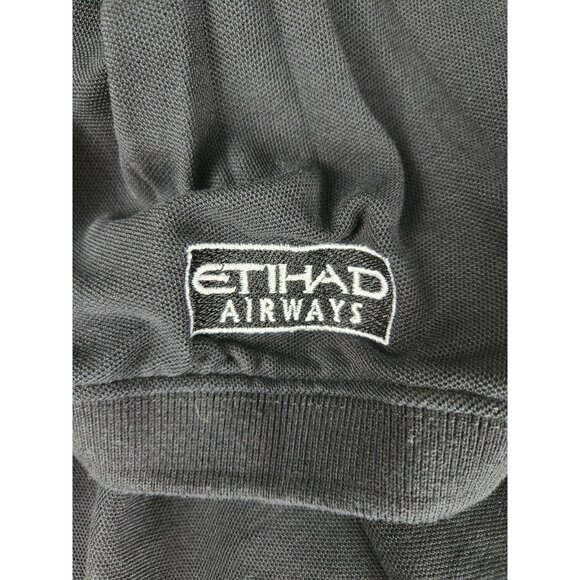 Ferrari Scuderia Mens Polo Shirt Size Medium Black Logo Licensed Etihad Airways - Picture 10 of 16